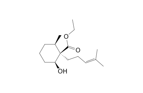 Cyclohexanecarboxylic acid, 2-hydroxy-6-methyl-1-(4-methyl-3-pentenyl)-, ethyl ester, [1R-(1.alpha.,2.alpha.,6.alpha.)]-