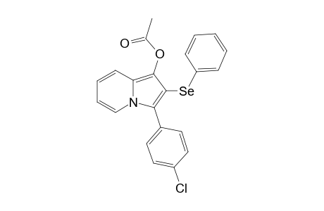 3-(4-Chlorophenyl)-2-(phenylselanyl)indolizin-1-yl acetate