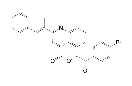 4-quinolinecarboxylic acid, 2-[(E)-1-methyl-2-phenylethenyl]-, 2-(4-bromophenyl)-2-oxoethyl ester