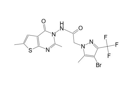 2-[4-bromo-5-methyl-3-(trifluoromethyl)-1H-pyrazol-1-yl]-N-(2,6-dimethyl-4-oxothieno[2,3-d]pyrimidin-3(4H)-yl)acetamide