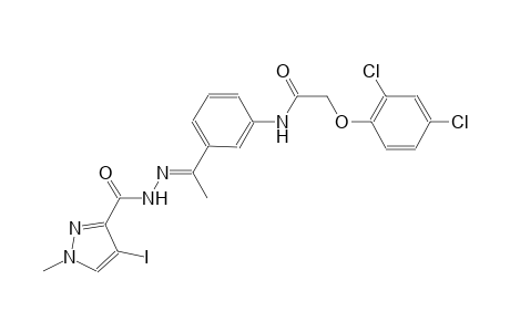 2-(2,4-dichlorophenoxy)-N-(3-{(1E)-N-[(4-iodo-1-methyl-1H-pyrazol-3-yl)carbonyl]ethanehydrazonoyl}phenyl)acetamide