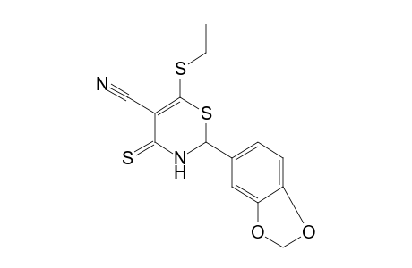 2,3-DIHYDRO-6-(ETHYLTHIO)-2-[3,4-(METHYLENEDIOXY)PHENYL]-4-THIOXO-4H-1,3-THIAZINE-5-CARBONITRILE