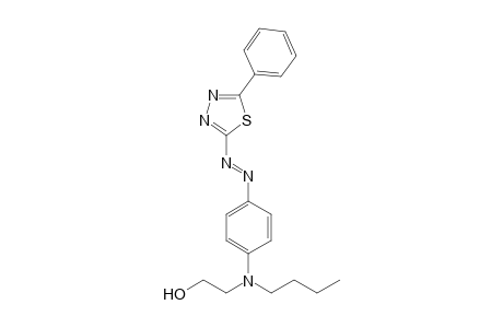2-((p-(N-(2-hydroxyethyl)butylamino)phenyl)azo)-5-phenyl-1,3,4-thiadiazo LE
