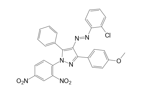 4-[(o-chlorophenyl)azo]-1-(2,4-dinitrophenyl)-3-(p-methoxyphenyl)-5-phenylpyrazole