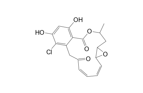 6H-Oxireno[e][2]benzoxacyclotetradecin-6,12(7H)-dione, 8-chloro-1a,14,15,15a-tetrahydro-9,11-dihydroxy-14-methyl-
