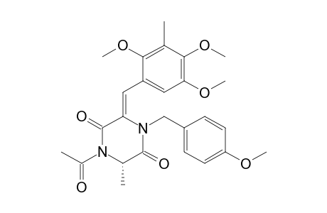 (3Z,6S)-1-acetyl-4-[(4-methoxyphenyl)methyl]-6-methyl-3-[(2,4,5-trimethoxy-3-methyl-phenyl)methylene]piperazine-2,5-dione