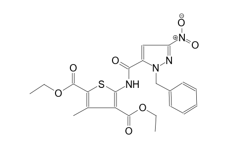 2,4-thiophenedicarboxylic acid, 3-methyl-5-[[[3-nitro-1-(phenylmethyl)-1H-pyrazol-5-yl]carbonyl]amino]-, diethyl ester