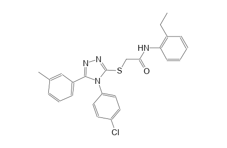 2-{[4-(4-chlorophenyl)-5-(3-methylphenyl)-4H-1,2,4-triazol-3-yl]sulfanyl}-N-(2-ethylphenyl)acetamide