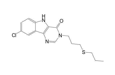4H-pyrimido[5,4-b]indol-4-one, 8-chloro-3,5-dihydro-3-[3-(propylthio)propyl]-