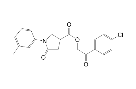 2-(4-chlorophenyl)-2-oxoethyl 1-(3-methylphenyl)-5-oxo-3-pyrrolidinecarboxylate