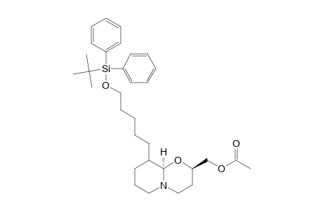 (2S,10S)-9-(5-(TERT.-BUTYLDIPHENYLSILYLOXY)-PENTYL)-2-(ACETOXYMETHYL)-1-OXAQUINOLIZIDINE