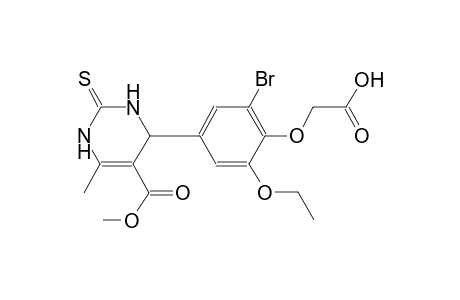 {2-bromo-6-ethoxy-4-[5-(methoxycarbonyl)-6-methyl-2-thioxo-1,2,3,4-tetrahydro-4-pyrimidinyl]phenoxy}acetic acid
