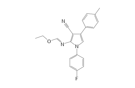 Ethyl N-3-cyano-1-(4-fluorophenyl)-4-p-tolyl-1H-pyrrol-2-ylformimidate