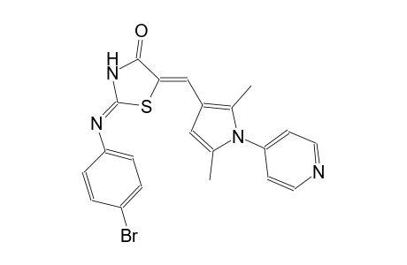 (2Z,5Z)-2-[(4-bromophenyl)imino]-5-{[2,5-dimethyl-1-(4-pyridinyl)-1H-pyrrol-3-yl]methylene}-1,3-thiazolidin-4-one