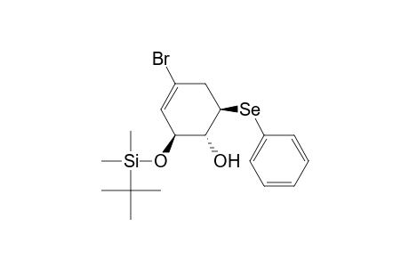 3-Cyclohexen-1-ol, 4-bromo-2-[[(1,1-dimethylethyl)dimethylsilyl]oxy]-6-(phenylseleno)-, (1.alpha.,2.beta.,6.beta.)-(.+-.)-