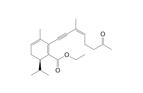 Ethyl (R,Z)-6-isopropyl-3-methyl-2-(3-methyl-7-oxooct-3-en-1-yn-1-yl)cyclohexa-1,3-diene-1-carboxylate