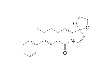 2',3'-Dihydro-6'-(phenylethynyl)-7'-propyl-5'-oxospiro[1,3-dioxolane-2,1'(5'H)- indolizine