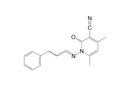 1-(cinnamylideneamino)-1,2-dihydro-4,6-dimethyl-2-oxonicotinonitrile