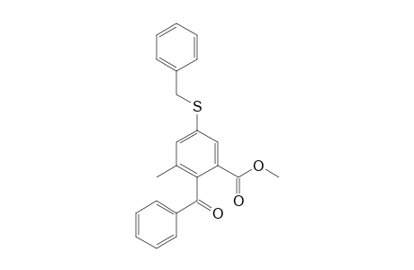 2-benzoyl-3-methyl-5-(phenylmethylthio)benzoic acid methyl ester
