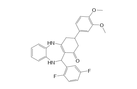 11-(2,5-Difluorophenyl)-3-(3,4-dimethoxyphenyl)-2,3,4,5,10,11-hexahydro-1H-dibenzo[b,e][1,4]diazepin-1-one