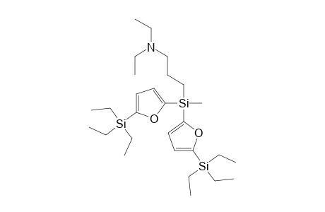 N,N-Diethyl-{3-[(methyl)bis(5-triethylsilylfuran-2-yl)silyl]propyl}amine