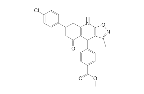 Methyl-4-[7-(4-chlorophenyl)3-methyl-5-oxo-4,5,6,7,8,9-hexahydroisoxazolo[5,4-b]quinolin4-yl)benzoate