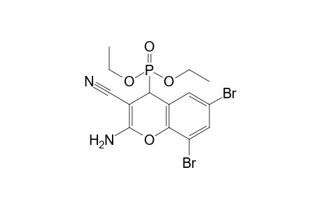 Diethyl 2-amino-6,8-dibromo-3-cyano-4H-chromen-4-ylphosphonate