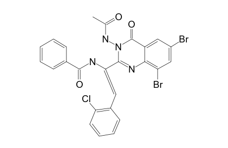 N-[1-(3-ACETYLAMINO-6,8-DIBROMO-4-OXO-3,4-DIHYDRO-QUINAZOLIN-2-YL)-2-(2-CHLOROPHENYL)-VINYL]-BENZAMIDE