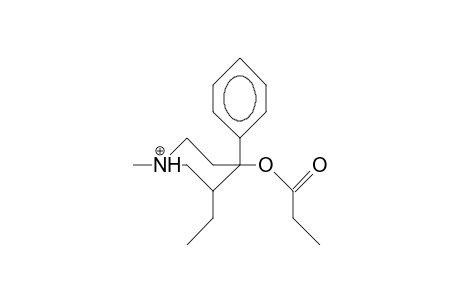 3-Ethyl-1-methyl-trans-4-phenyl-4-propionyloxy-piperidine cation