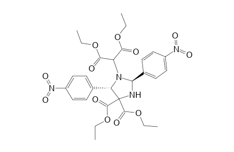 4,4-Imidazolidinedicarboxylic acid, 1-[2-ethoxy-1-(ethoxycarbonyl)-2-oxoethyl]-2,5-bis(4-nitrophenyl)-, diethyl ester, trans-