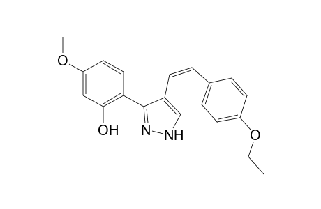 (Z)-3/ 5-(2'-Hydroxy-4'-methoxyphenyl)-4-(p-ethoxystyryl)pyrazole