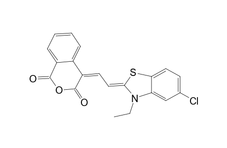 1H-2-benzopyran-1,3(4H)-dione, 4-[2-(5-chloro-3-ethyl-2(3H)-benzothiazolylidene)ethylidene]-