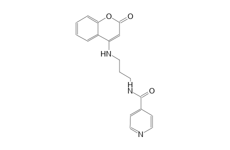4-pyridinecarboxamide, N-[3-[(2-oxo-2H-1-benzopyran-4-yl)amino]propyl]-