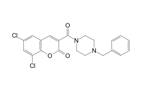 3-(4-Benzyl-piperazine-1-carbonyl)-6,8-dichloro-chromen-2-one