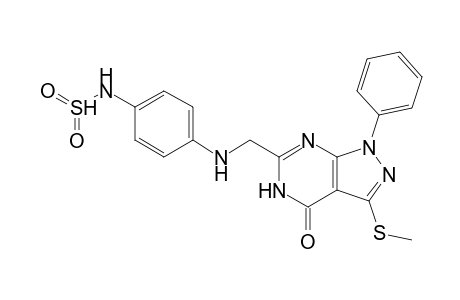 6-((4-Sulphonamidoanilino)methyl)-3-methylsulphanyl-1-phenyl-4,5-dihydro-1H-pyrazolo[3,4-d]pyrimidin-4-one