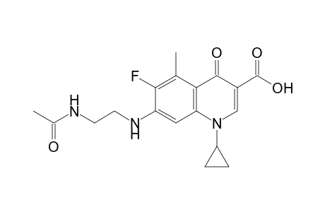 7-(2-acetamidoethylamino)-1-cyclopropyl-6-fluoranyl-5-methyl-4-oxidanylidene-quinoline-3-carboxylic acid