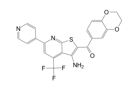 [3-amino-6-(4-pyridinyl)-4-(trifluoromethyl)thieno[2,3-b]pyridin-2-yl](2,3-dihydro-1,4-benzodioxin-6-yl)methanone