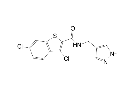 3,6-dichloro-N-[(1-methyl-1H-pyrazol-4-yl)methyl]-1-benzothiophene-2-carboxamide