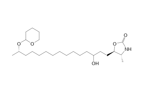 (4R,5R,14'S)-5-[3'-Hydroxy-14'-(tetrahydropyran-2"-yloxy)pentadecyl]-4-methyl-2-oxazolidinone
