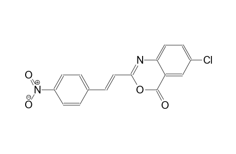 4H-3,1-benzoxazin-4-one, 6-chloro-2-[(E)-2-(4-nitrophenyl)ethenyl]-