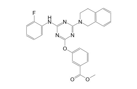 3-[[4-(3,4-dihydro-1H-isoquinolin-2-yl)-6-(2-fluoroanilino)-1,3,5-triazin-2-yl]oxy]benzoic acid methyl ester