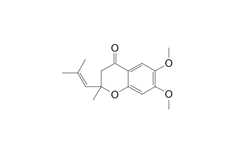2-(2'-METHYLPROP-2'-ENYL)-2-METHYL-6,7-DIMETHOXYCHROMAN-4-ONE