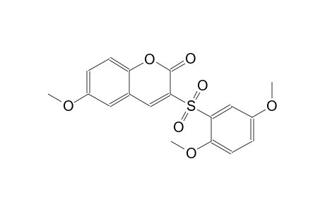 2H-1-benzopyran-2-one, 3-[(2,5-dimethoxyphenyl)sulfonyl]-6-methoxy-