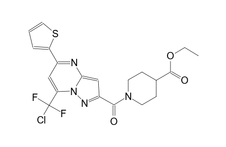 1-[7-[chloro(difluoro)methyl]-5-(2-thienyl)pyrazolo[1,5-a]pyrimidine-2-carbonyl]isonipecotic acid ethyl ester