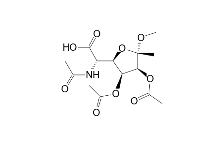 .alpha.-D-Mannofuranosiduronic acid, methyl 5-(acetylamino)-5-deoxy-, methyl ester, 2,3-diacetate