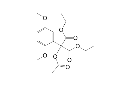 Propanedioic acid, (acetyloxy)(2,5-dimethoxyphenyl)-, diethyl ester