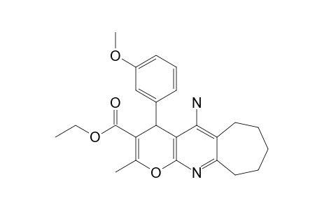 ETHYL-5-AMINO-4,6,7,8,9,10-HEXAHYDRO-4-(META-METHOXYPHENYL)-2-METHYLCYCLOHEPTA-[E]-PYRANO-[2,3-B]-PYRIDINE-3-CARBOXYLATE