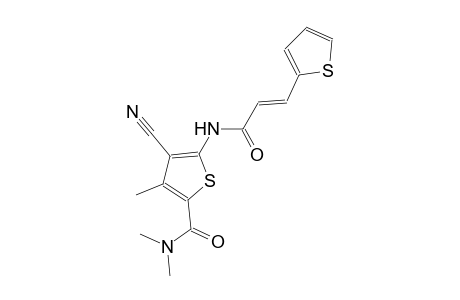 4-cyano-N,N,3-trimethyl-5-{[(2E)-3-(2-thienyl)-2-propenoyl]amino}-2-thiophenecarboxamide