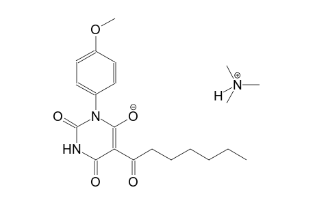 N,N-dimethylmethanaminium 5-heptanoyl-3-(4-methoxyphenyl)-2,6-dioxo-1,2,3,6-tetrahydro-4-pyrimidinolate