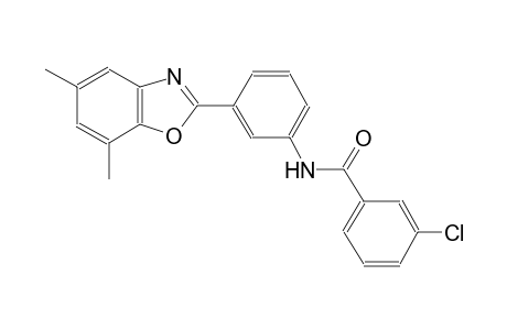 benzamide, 3-chloro-N-[3-(5,7-dimethyl-2-benzoxazolyl)phenyl]-